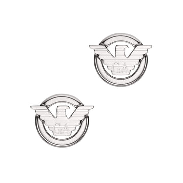 Ανδρικά σκουλαρίκια σε ασημί χρώμα Emporio Armani EGS3238040 από ανοξείδωτο ατσάλι με καρφάκι.